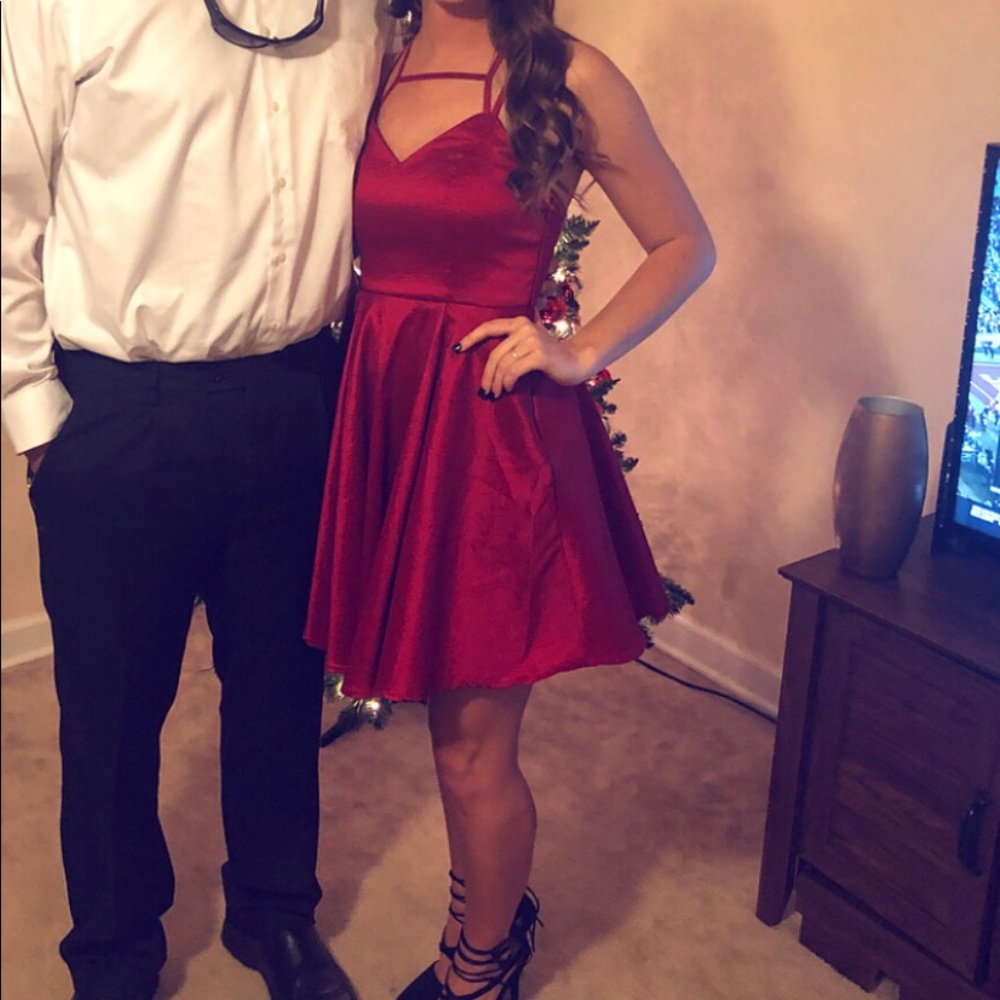 Red semi formal dress